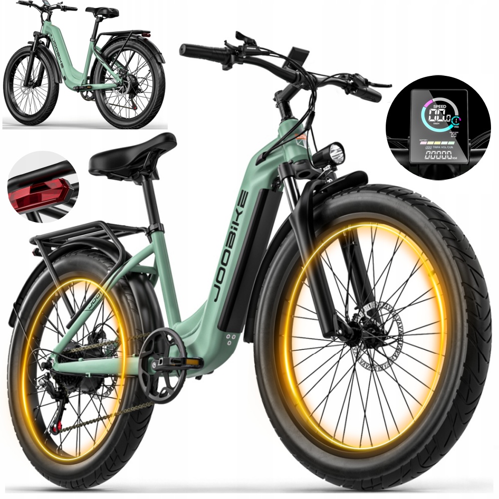 Elektrické vozidlo Joobike 1000W 45KM/H 17,5AH 26*3.0" Olejová brzda