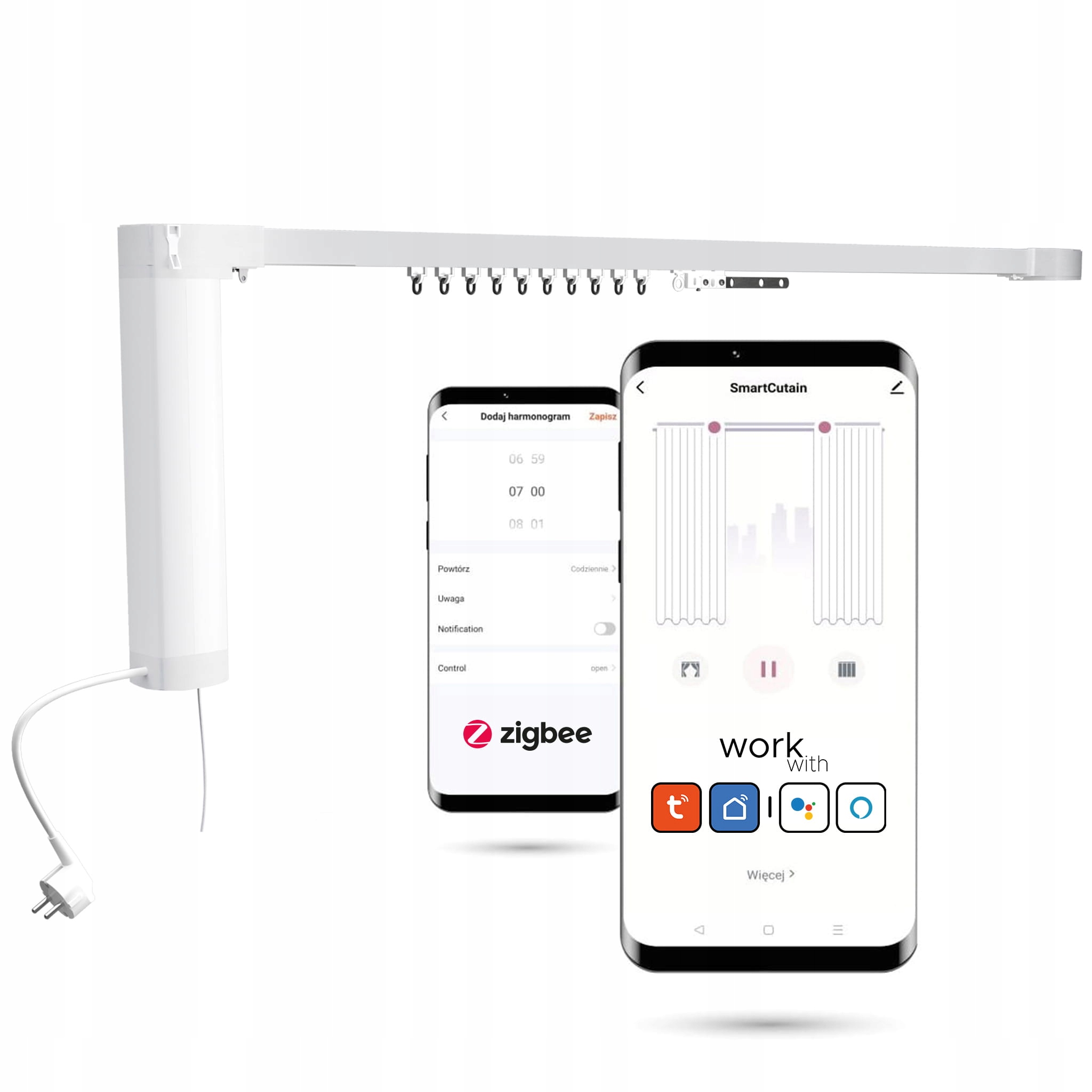 Elektrický záves WiFi (Zigbee 3.0) Tuya 2,2 m