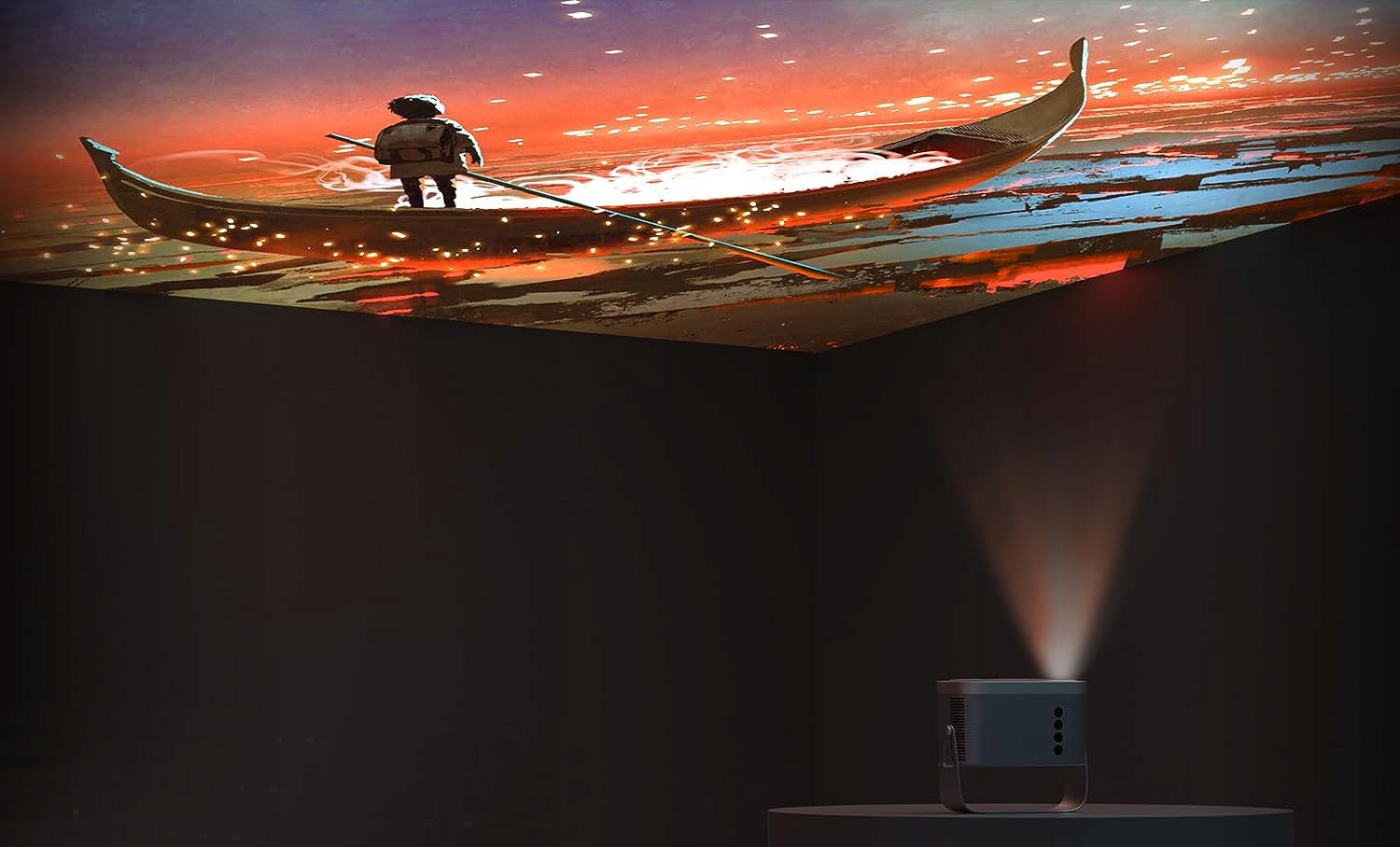 MINI PROJEKTOR RZUTNIK FULL HD LED ANDROID SMART TV WIFI BLUETOOTH ZOOM Waga produktu z opakowaniem jednostkowym 1 kg