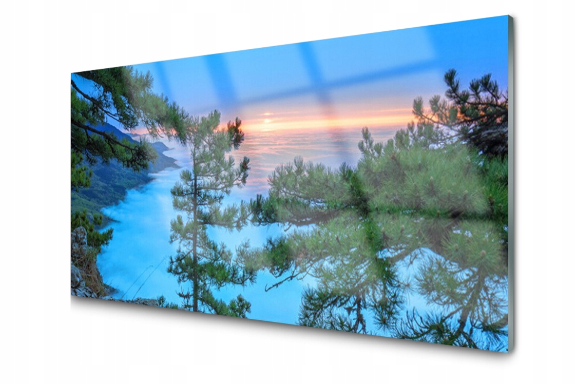 

Panel szklany dekor Drzewa Wschód 140x70 + Klej