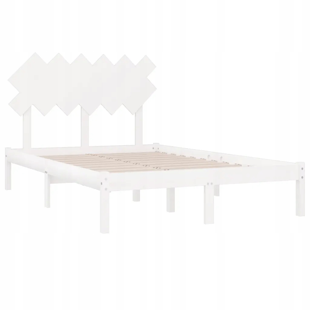 Rama łóżka, biała, 120x190 cm, lite drewno Marka VidaXL