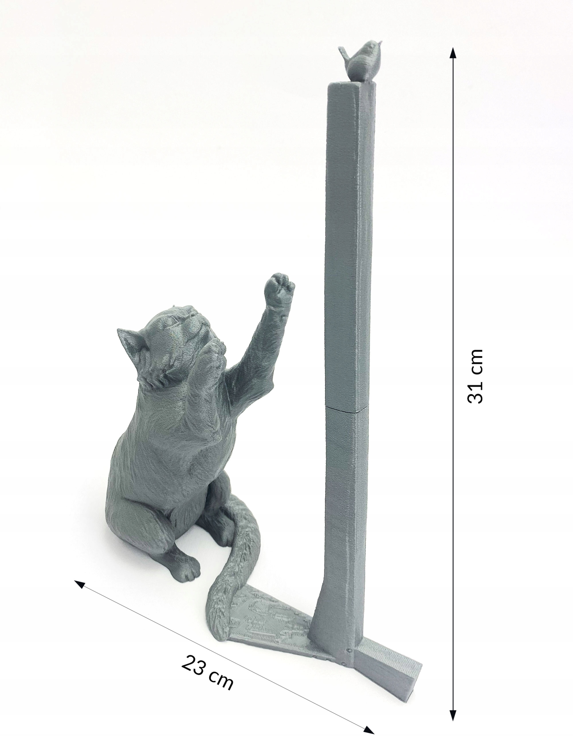 Stojak na ręcznik papierowy kuchenny srebrny Kolor srebrny