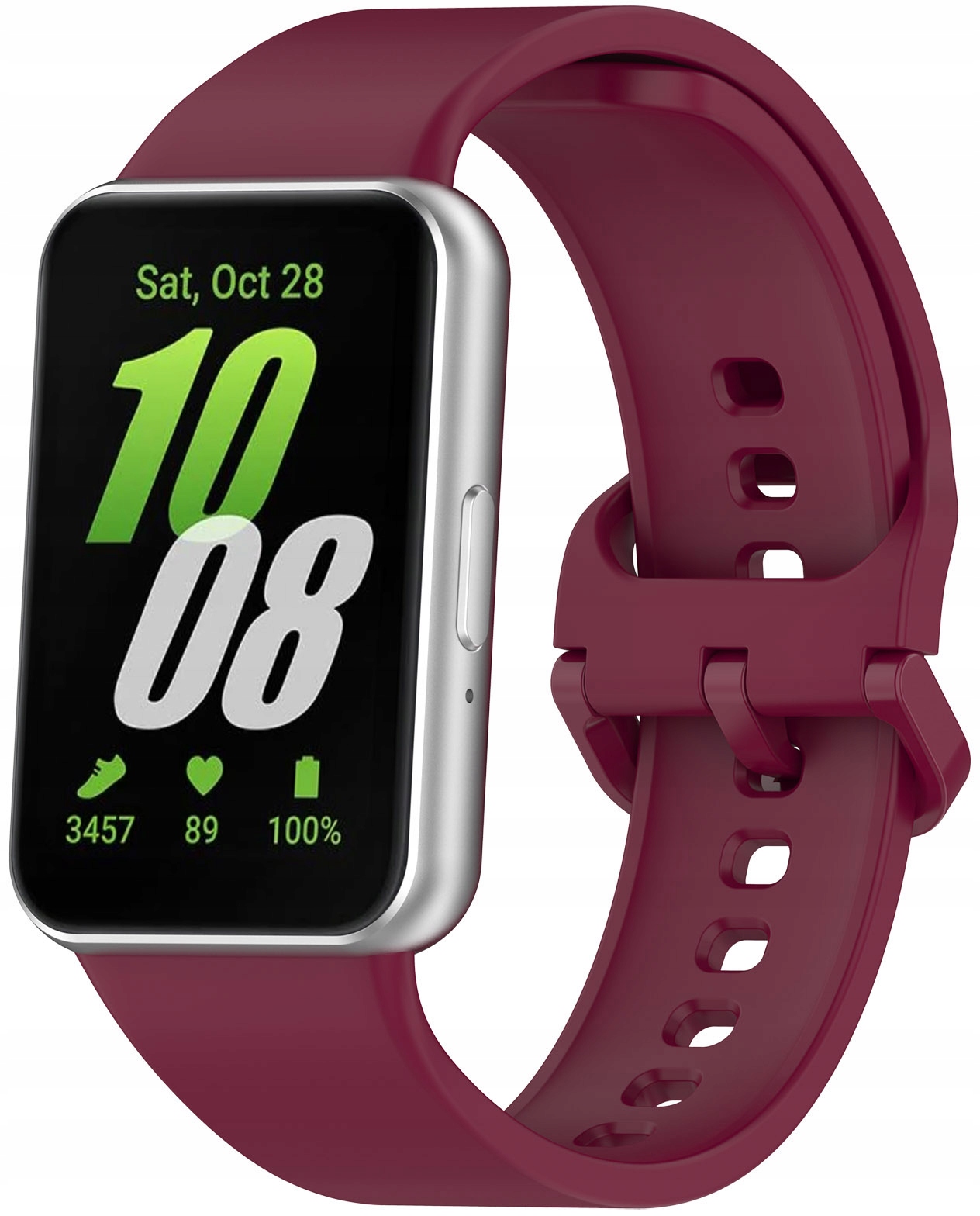 Pasek Do Samsung Galaxy Fit 3 SM-R390 Opaska Solidne Zaczepy Bordowy