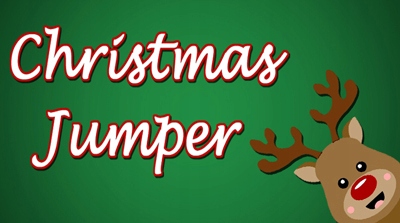 Damski SWETER ŚWIĄTECZNY Z RENIFEREM Rudolf M/L Dekolt okrągły