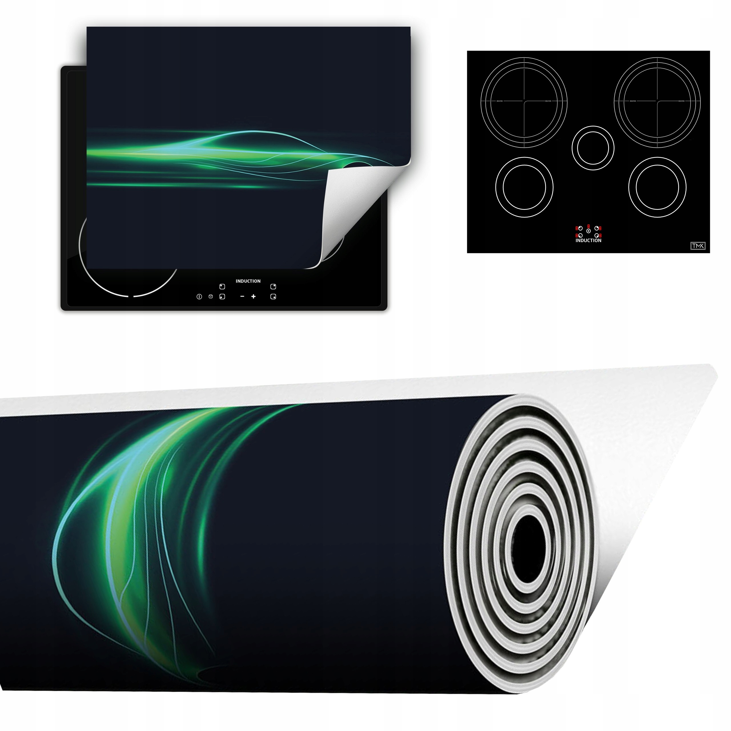 Vinylová Podložka Do Kuchyně Více Místa 70x52 zelená auto