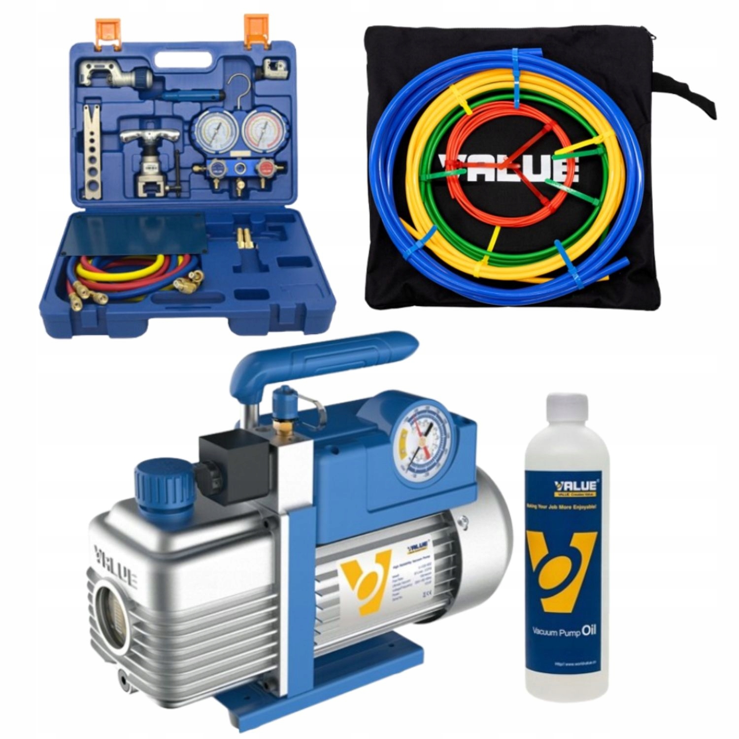 Sada Value Vákuová Pumpa V-I240-R32 Nástroje VTB-5B-II Tyče VBT-4S