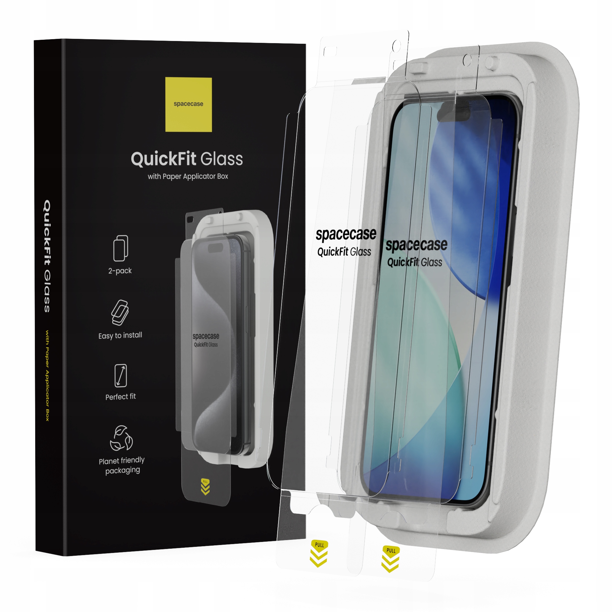 Szkło hartowane na ekran do iPhone 16 Pro Max, 17 Pro Max z aplikatorem 2 szt
