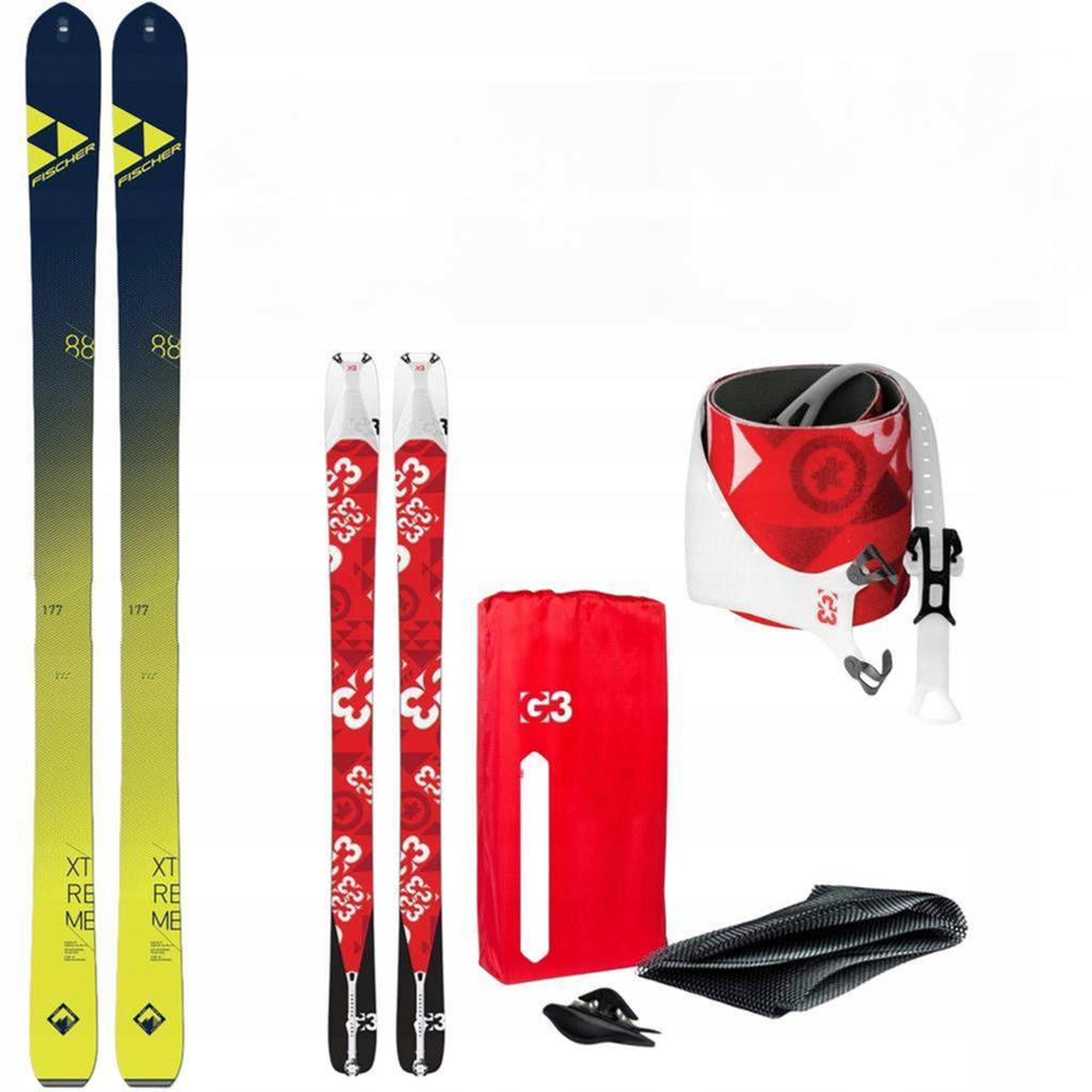 Skialpové lyže Sada Lyžování Foki Fischer 156 cm Titan Paulownia