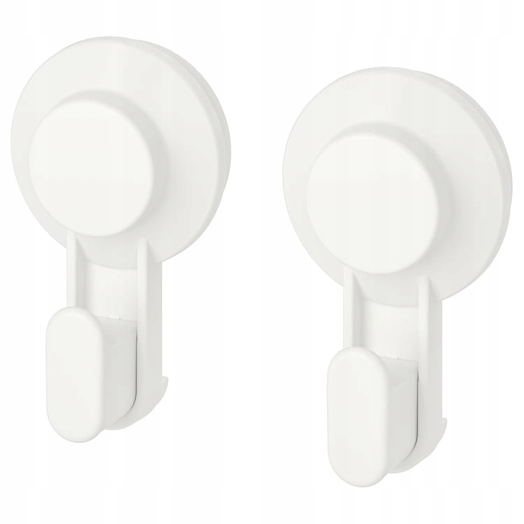 

Ikea Tisken Wieszak z przyssawką 2szt biały