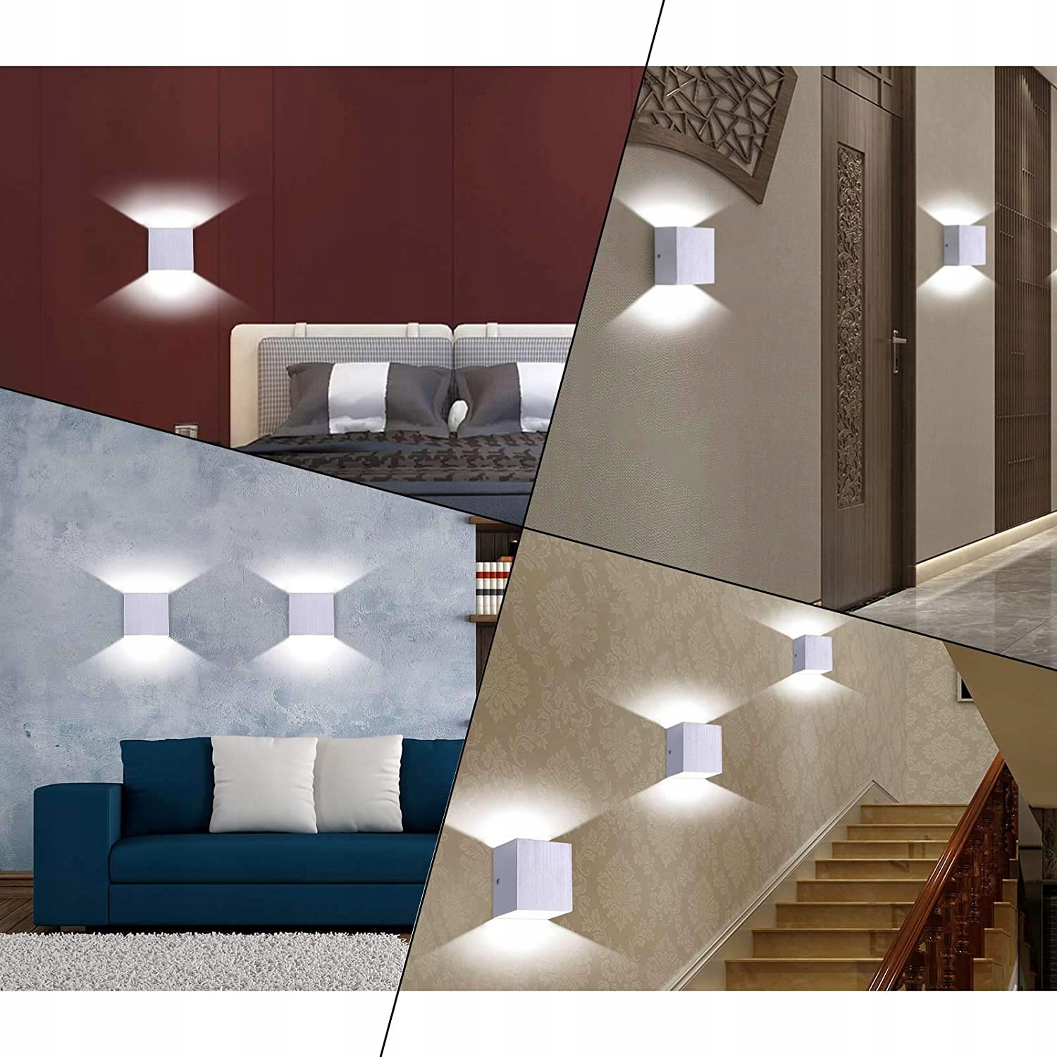 LED Lampa ścienna salon korytarz kinkiet GÓRA-DÓŁ Kolor biały