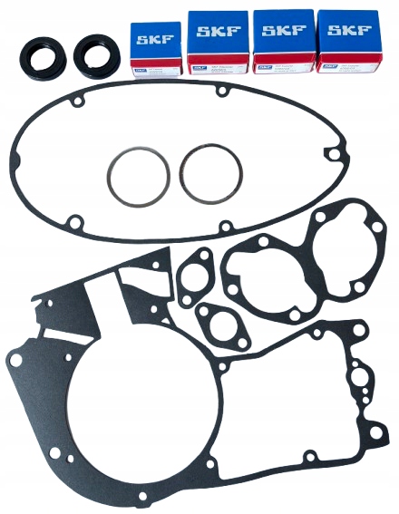 Nová Sada Ložisk Skf Těsnění Těsnění Jawa 350 Typ 354 Kyvacka