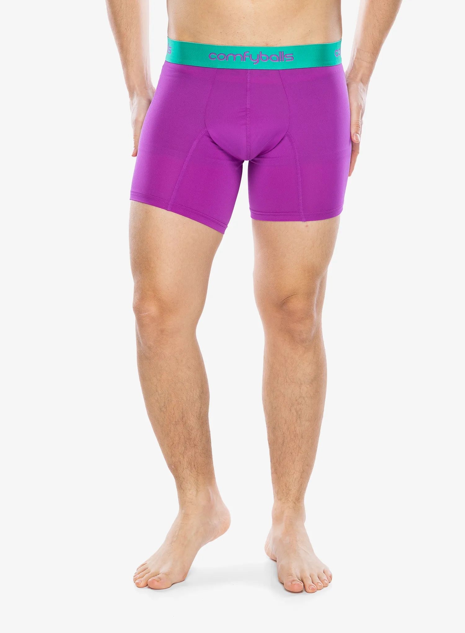 Bokserki termoaktywne Comfyballs Long Performance neon purple L