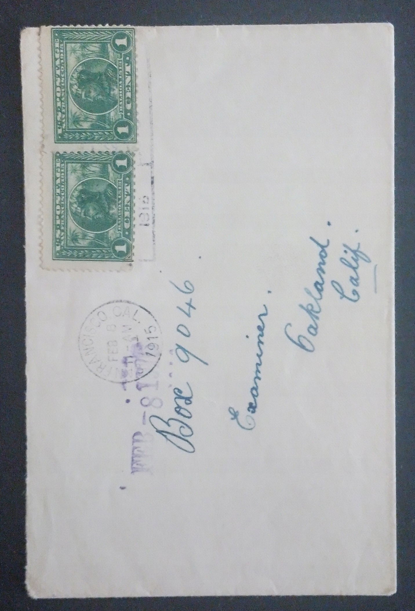 Koperta-25 USA 1915r.