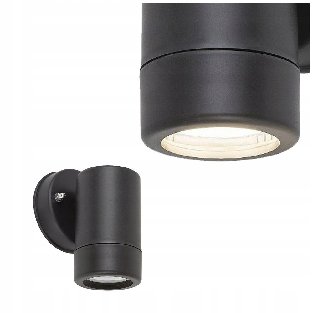 

Minimalistyczny czarny kinkiet zewnętrzny tuba