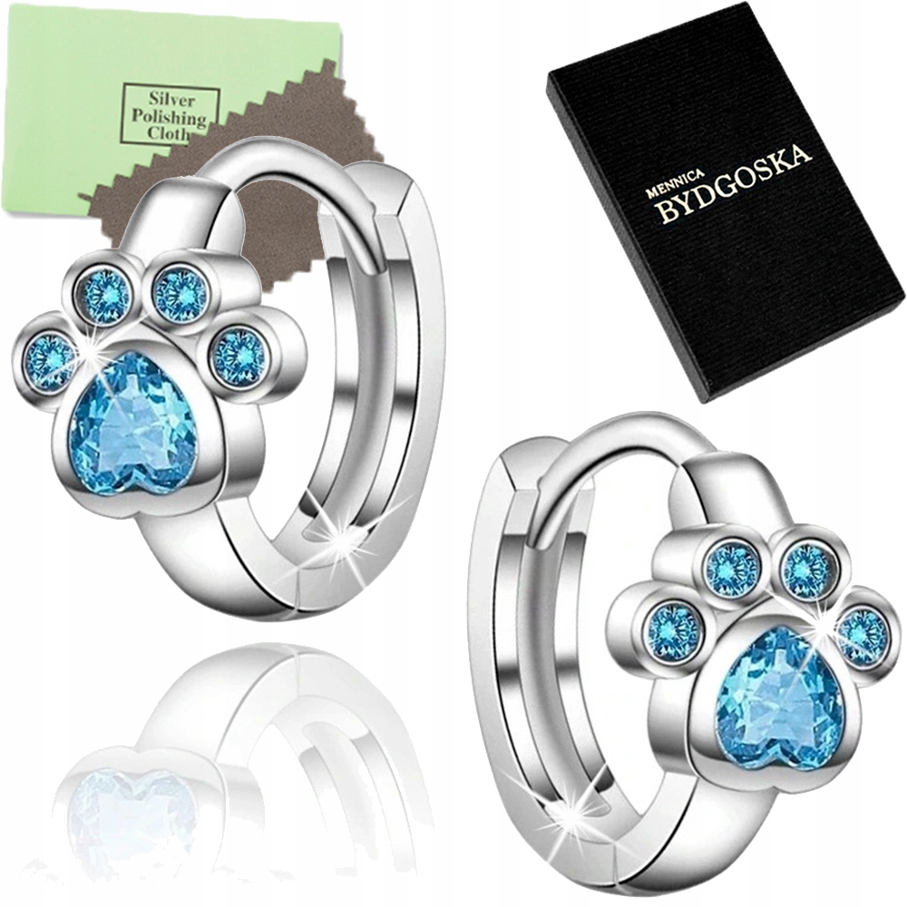 

Srebrne Kolczyki 925 Łapki Kółka Dla Dziewczynki