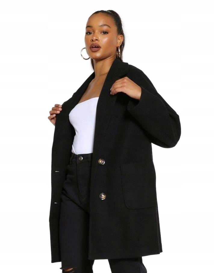 BOOHOO DWURZĘDOWY PŁASZCZ RFK XXJ__L Płeć kobieta