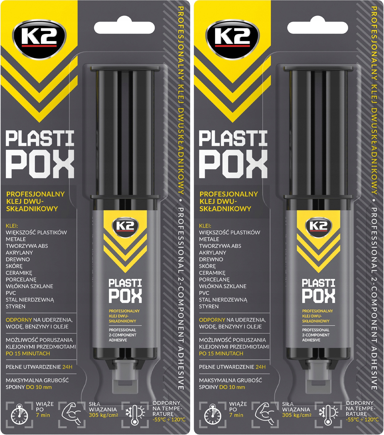 

2x K2 Plastipox Dwuskładnikowy Klej Do Plastiku