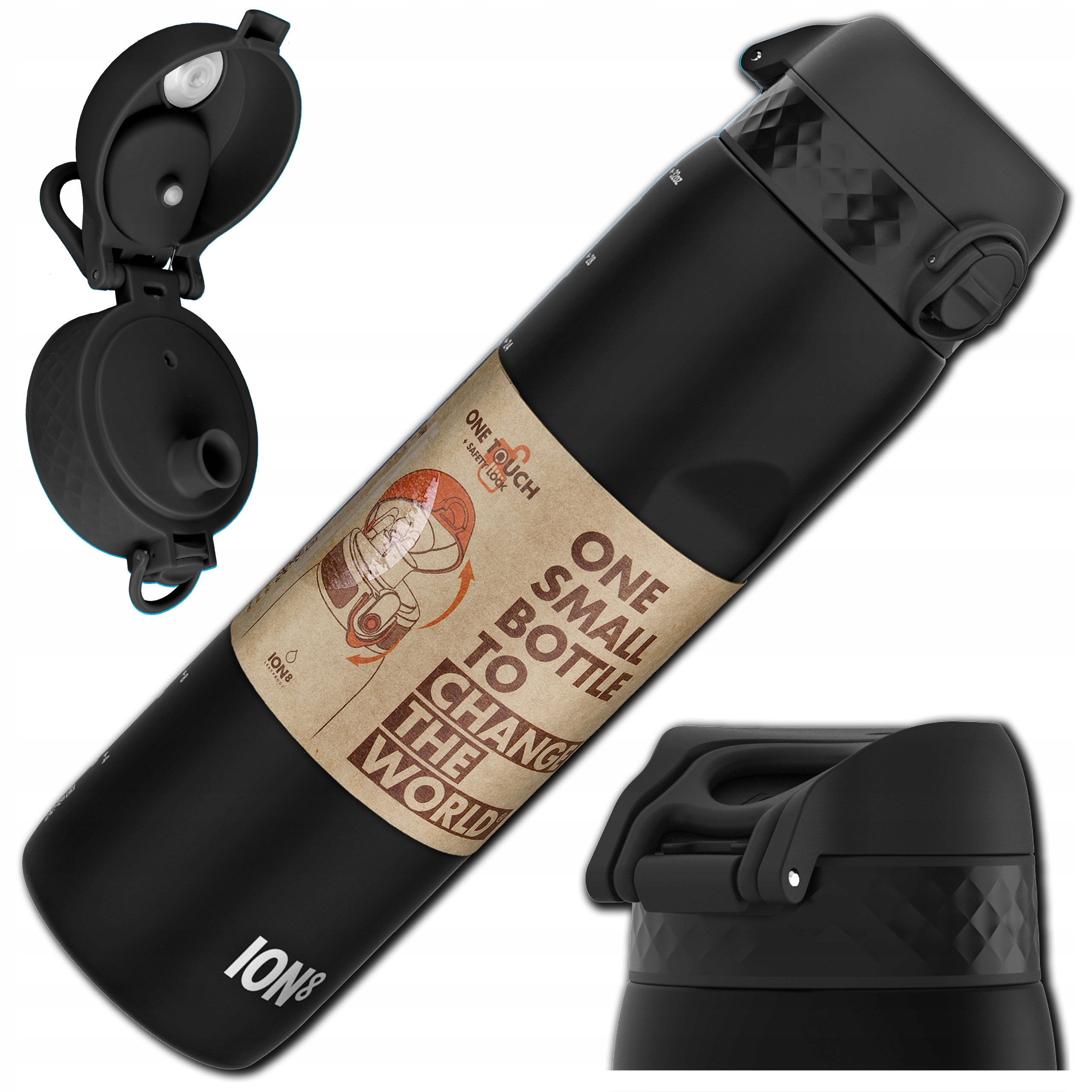 

Bidon Butelka Sportowa ION8 1000 ML Atest Black