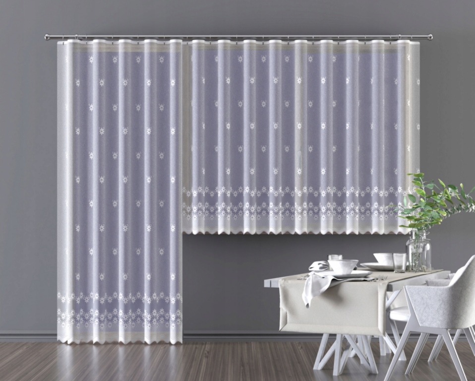 Mg Záclona 651/376 Bílá 250x250 hotová obšitá polský Bt