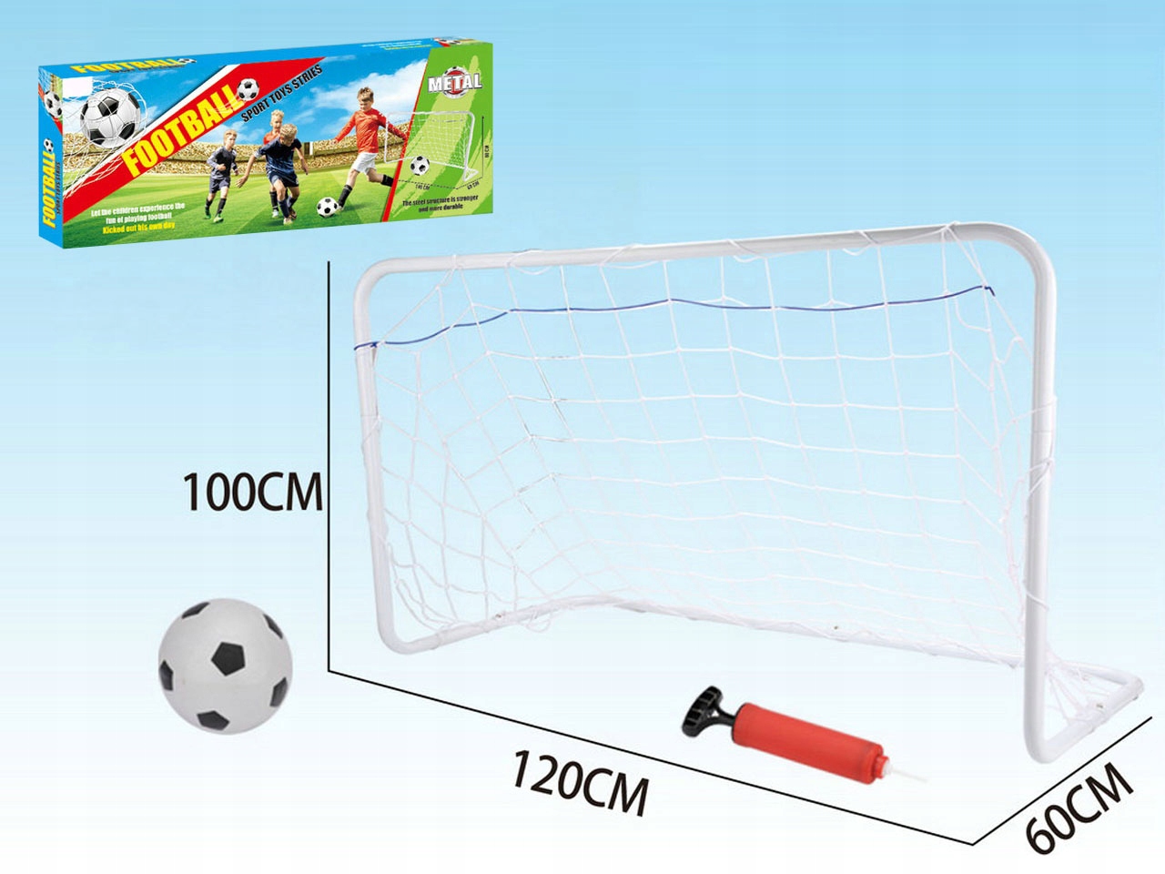 Zestaw Piłkarski Z Metal Bramka 67X5,5X26CM 8127