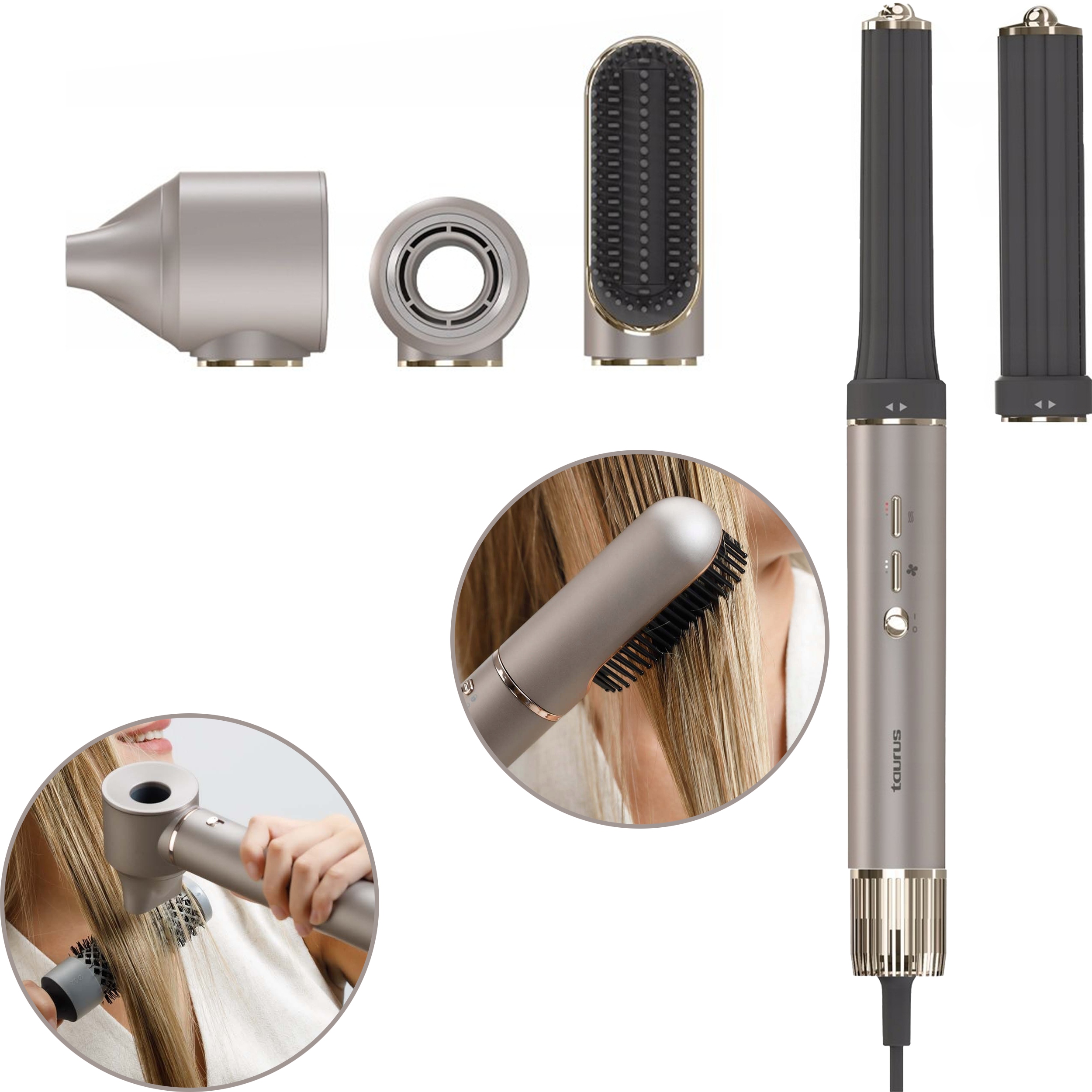 kulmofén Taurus Airwave Digital Pro modelující vlasy 1300 W