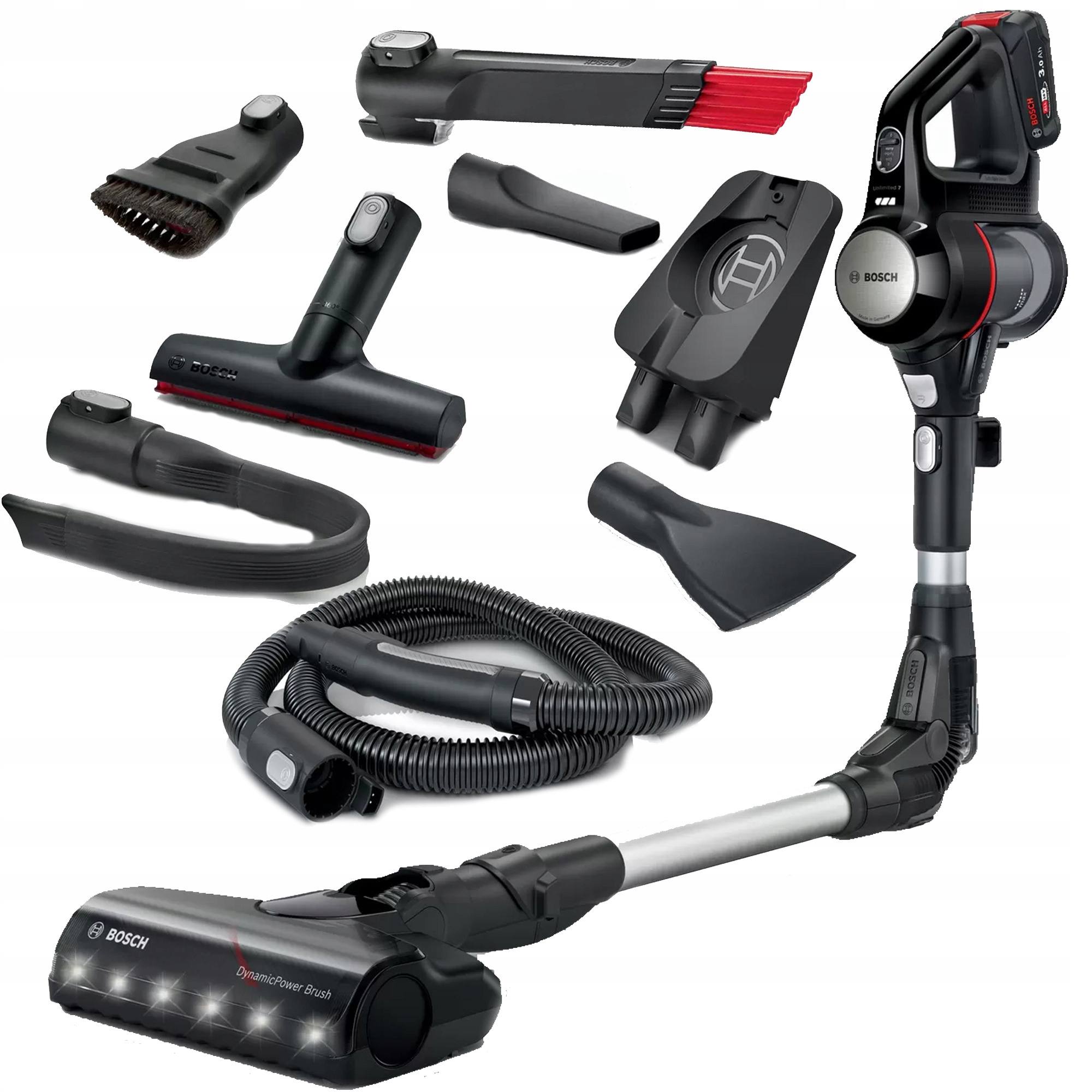 Odkurzacz pionowy bezprzewodowy Bosch Unlimited 7 BCS711EXT Zestaw XXL