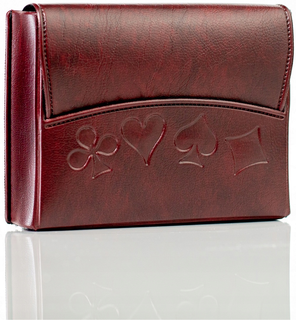 

2 X Karty Talie Do Gry W Etui Skóra Poker Luxury