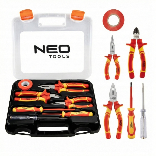 Zestaw narzędzi dla elektryka szczypiec i wkrętaków Vde 1000V 7 szt. Neo