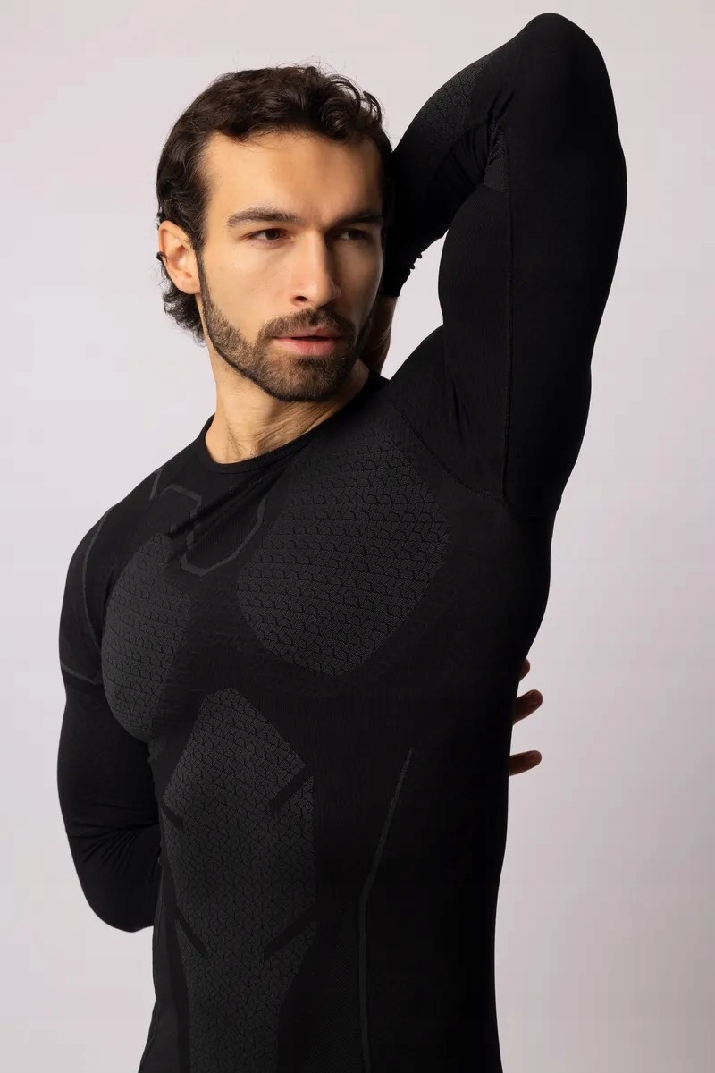 Termoaktívne tričko Spaio Adrenaline s dlhým rukávom Black/Grey veľ.XL
