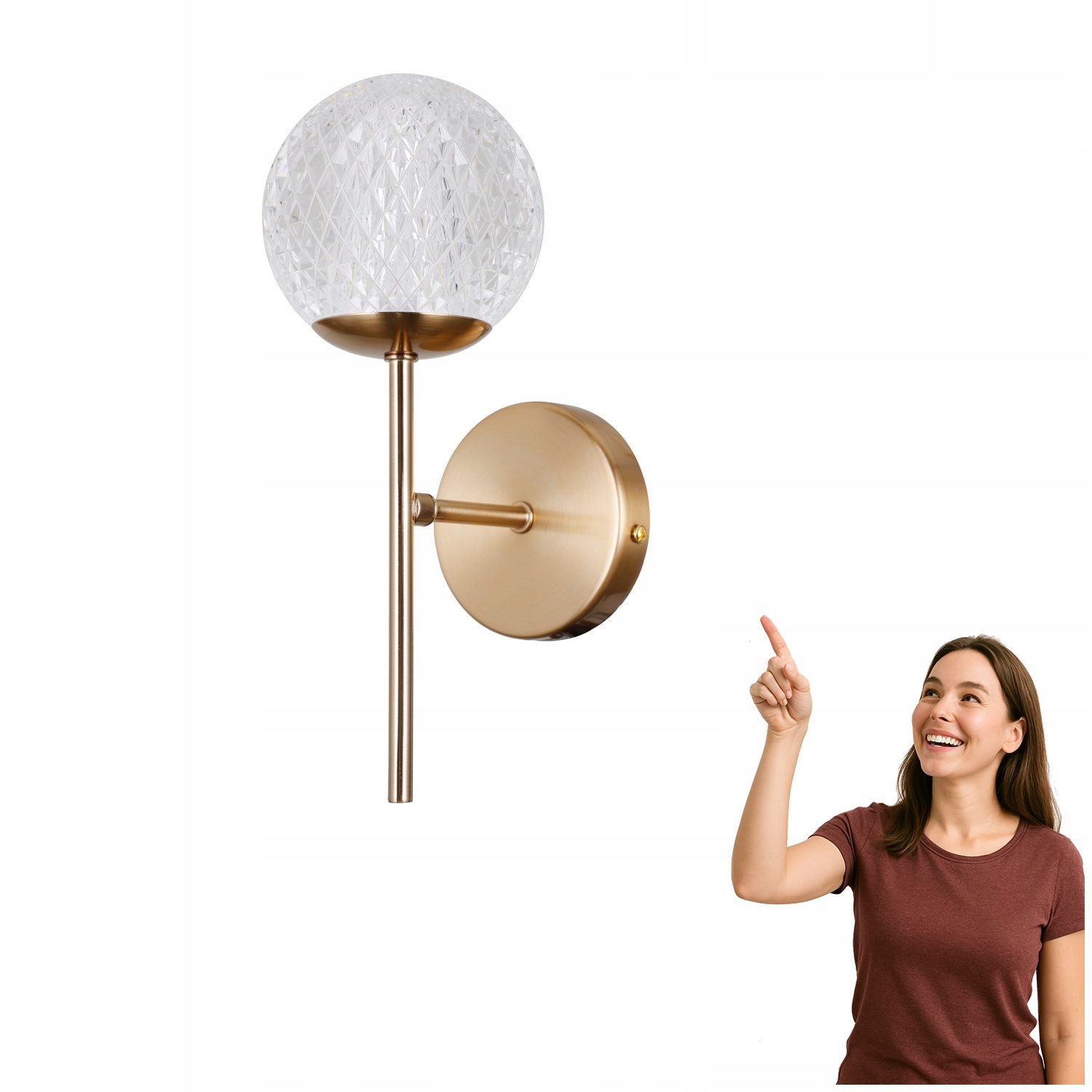 Nástěnné svítidlo Padri WL-40827-1-HBR-CL Italux