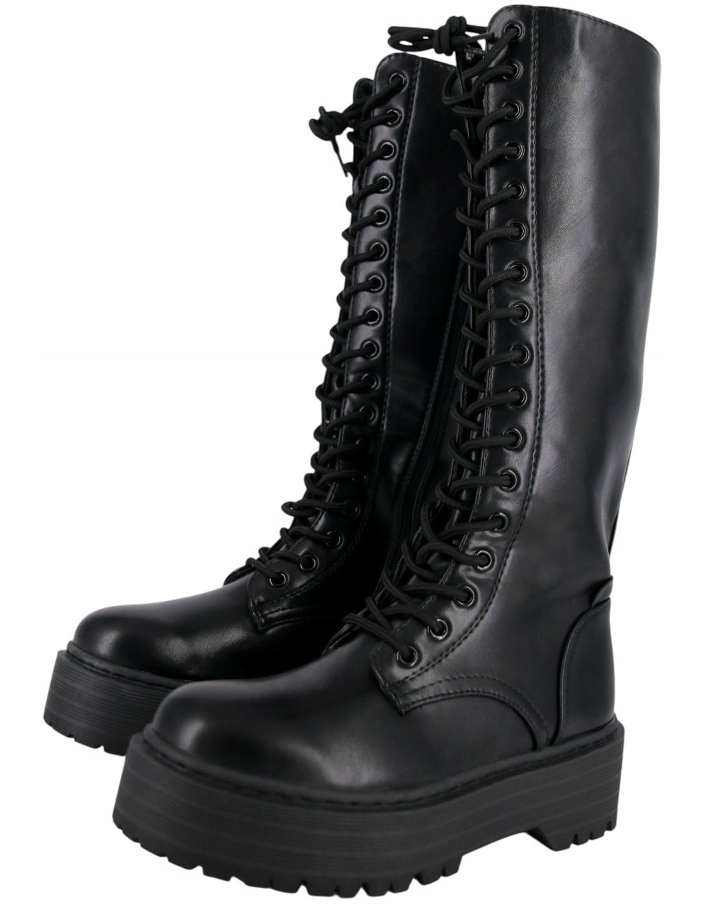 Boxerky Šněrací Boty Z Eko Kože Černé Kanady Boty Pro Mládež 40