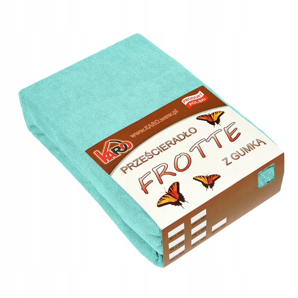 

Prześcieradło frotte z gumką 160x200 miętowe 054 g