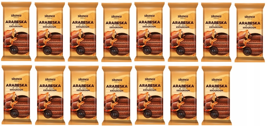 Levně 15 x 190 g Skawa Arabeska De Luxe kravské sušenky Karton