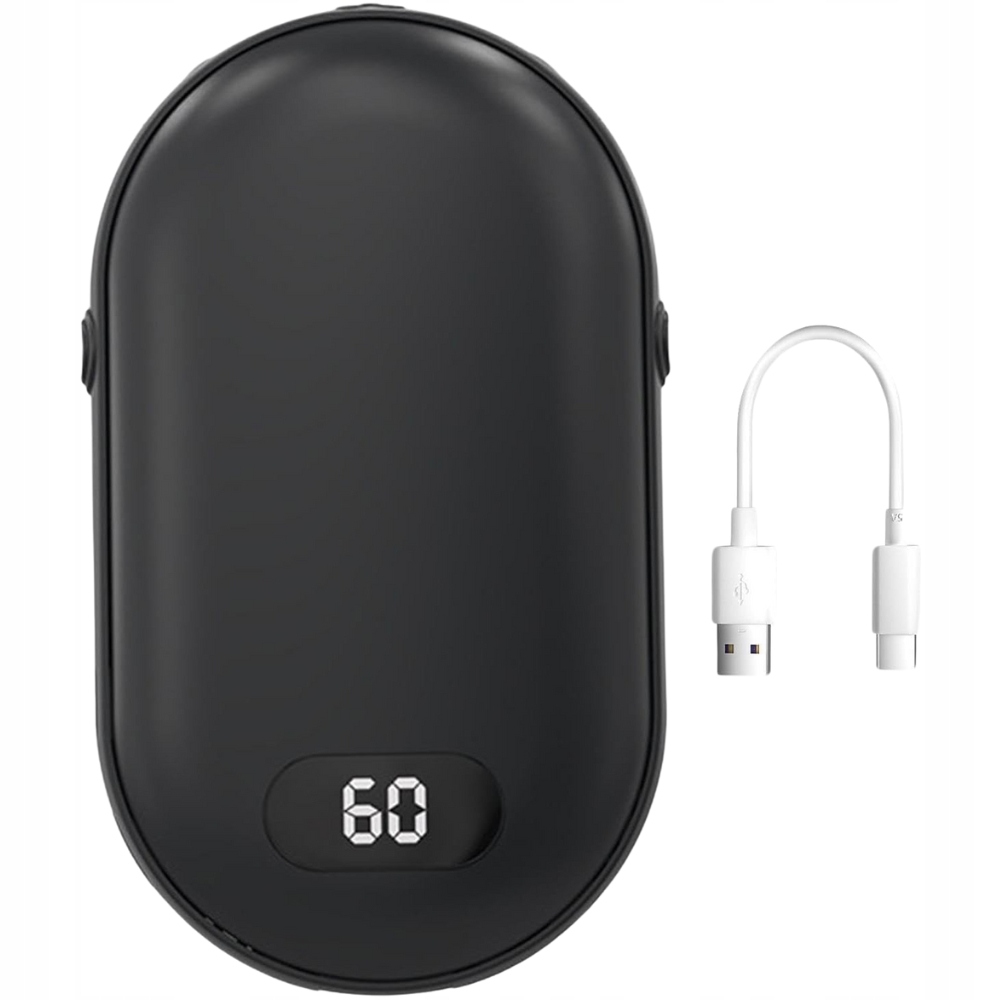 ELEKTRYCZNY OGRZEWACZ DO RĄK POWER BANK 2W1 USB PODGRZEWACZ DŁONI CZARNY Kod producenta 3668