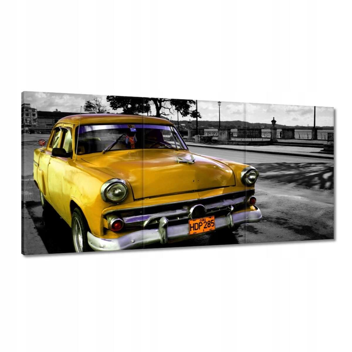 Obrazy 180x90 Kubánsky žltý automobil