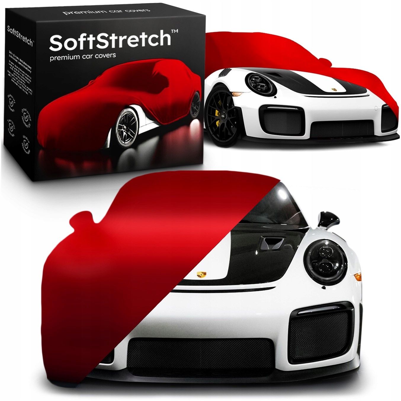 Kryt auta SoftStretch pro Porsche 911 GT2 Rs 991 červený