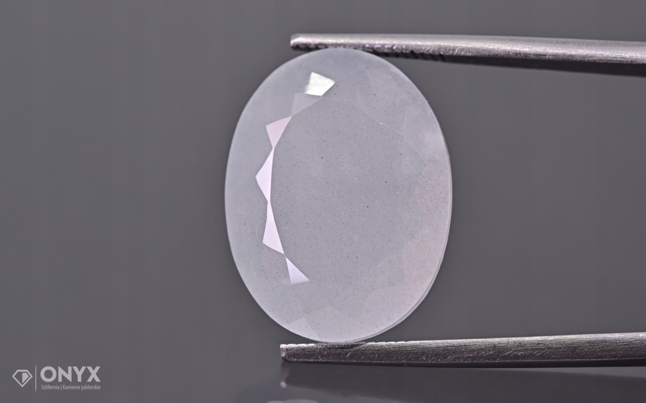 Akvamarín fazetovaná rozeta ovál 18,5x14 mm