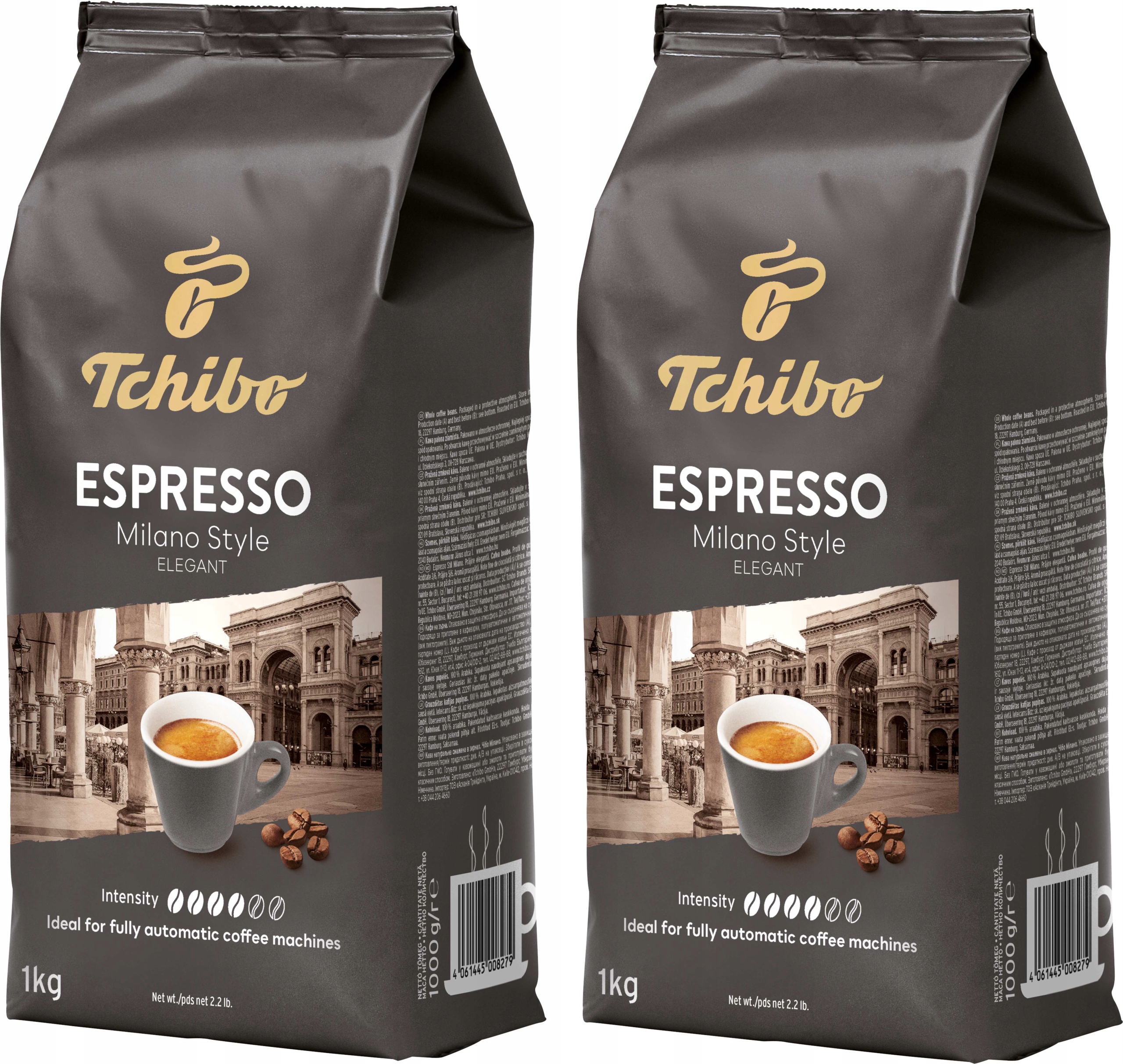 Levně Káva zrnková Tchibo Espresso Milano Style 2 x 1 kg