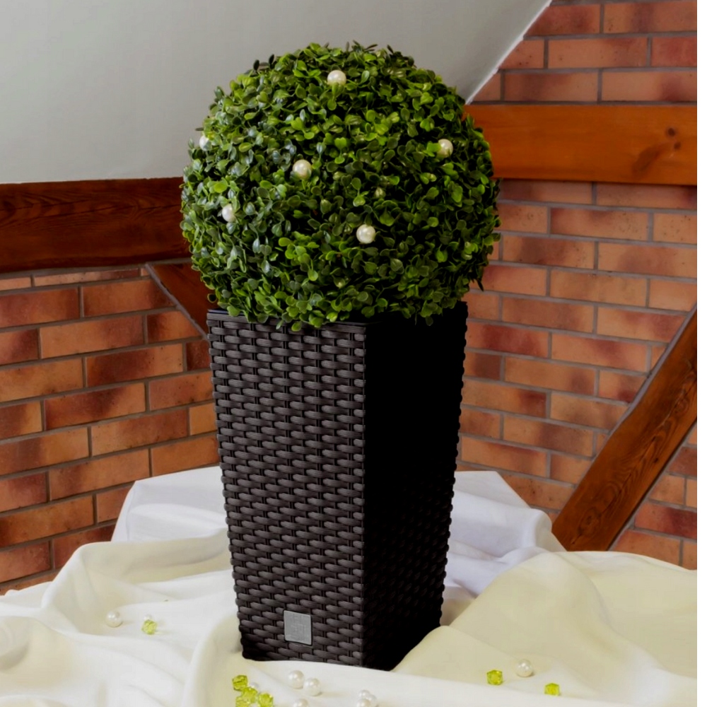 DONICE NA BALKON Z WKŁADEM PLASTIKOWE ZESTAW X3 DONIC DONICZKA NA PARAPET Kolor czarny