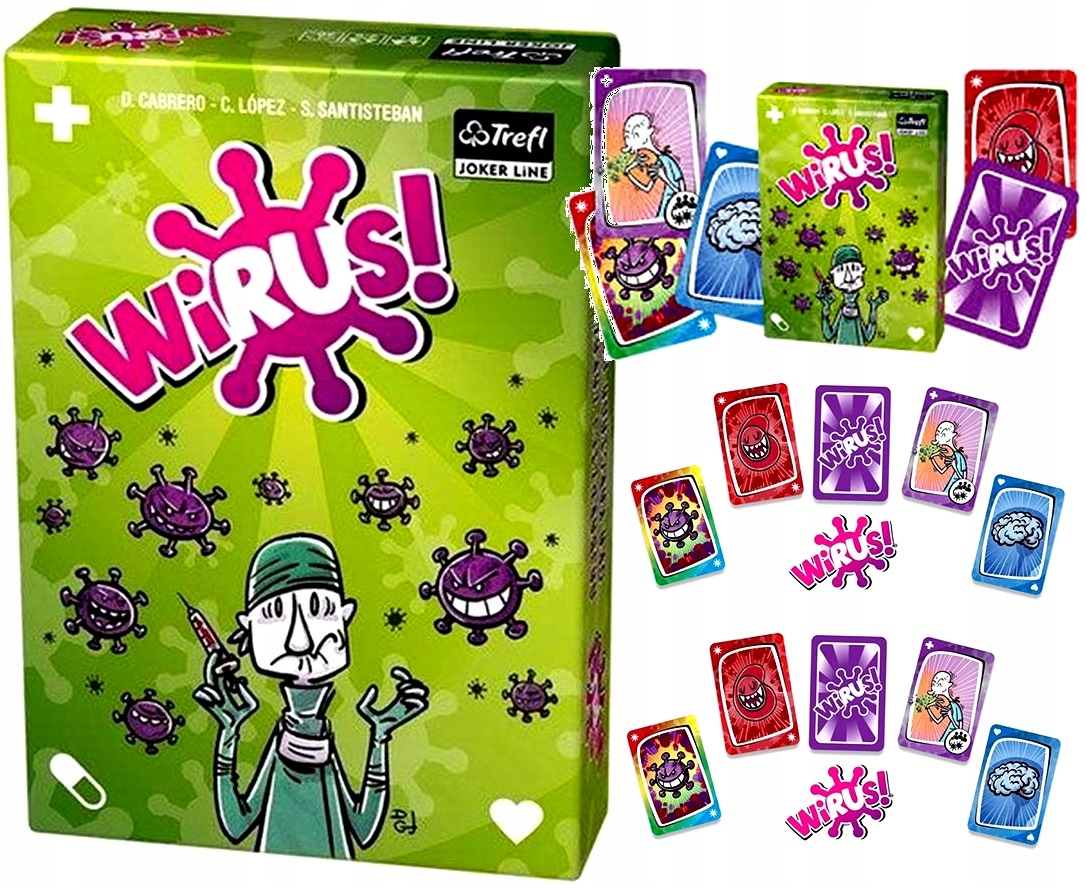 WIRUS GRA KARCIANA TREFL RODZINNA DLA DZIECI I DOROSŁYCH NA IMPREZĘ