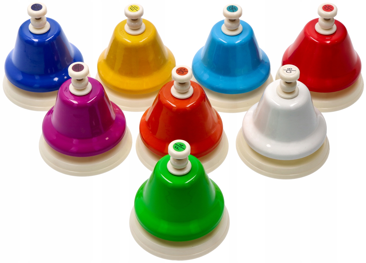 Instrument muzyczny dla dzieci Dzwonki naciskane diatoniczne 8 sztuk Kod producenta 61855