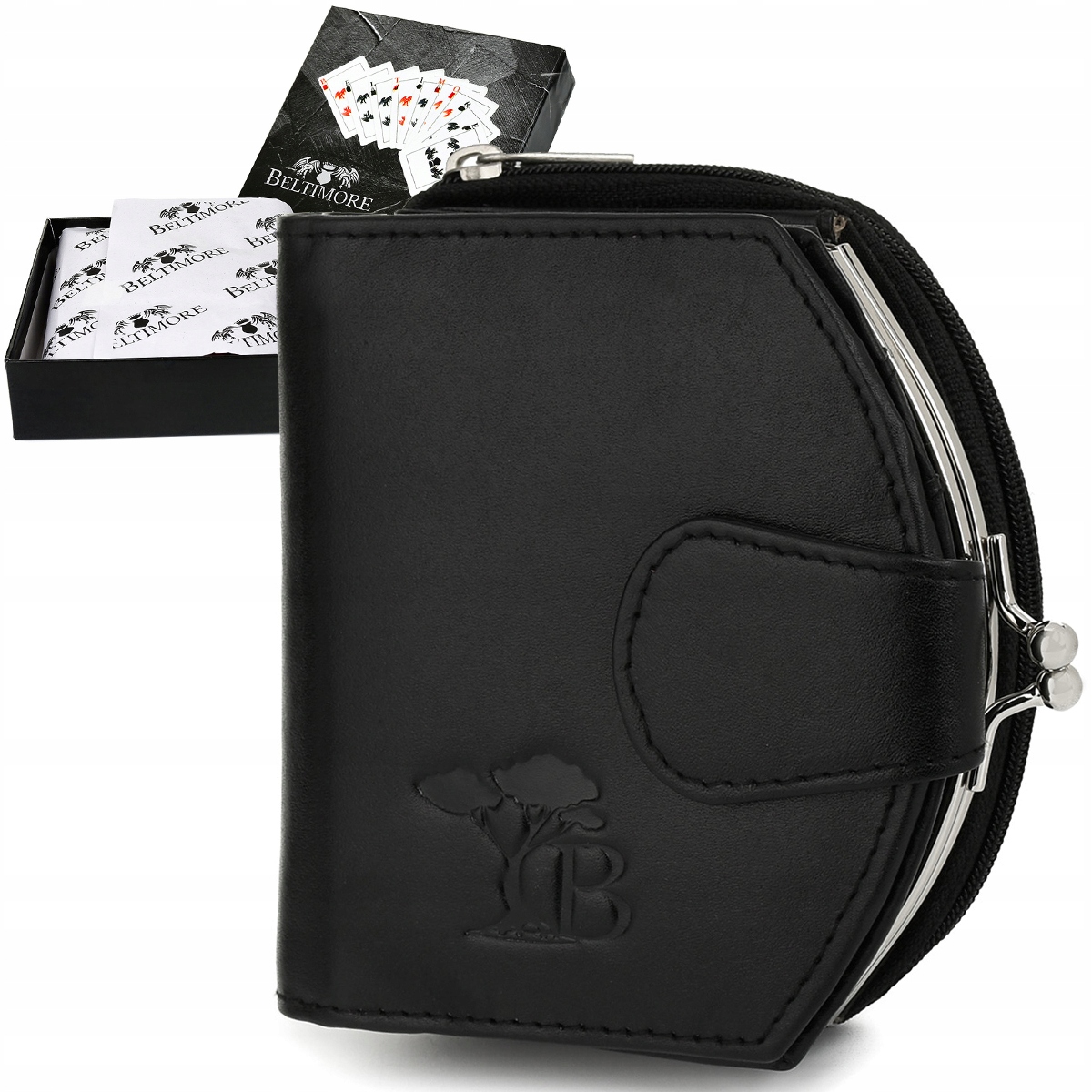 Portfel damski portmonetka skórzany RFiD BELTIMORE