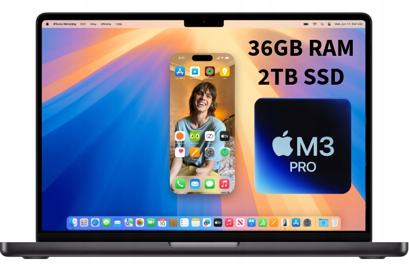 Apple MacBook Pro M3 Pro 12C CPU 18C GPU 36GB 1TB SSD 14.2 Retina