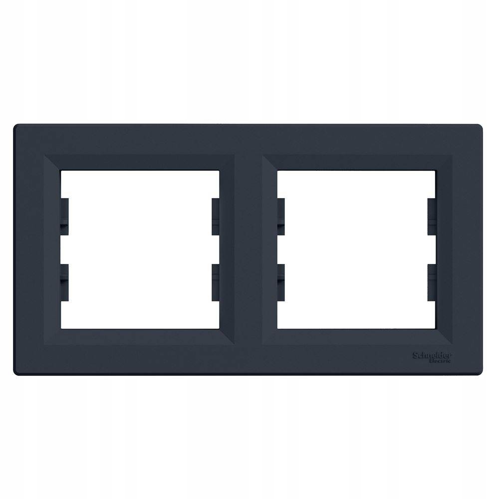 SCHNEIDER ASFORA RAMKA PODWÓJNA ANTRACYT POZIOMA