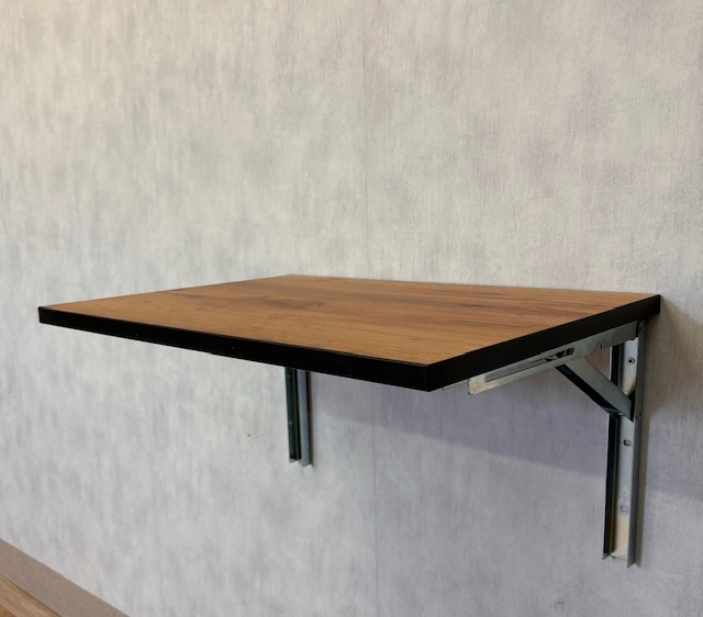 STÓŁ SKŁADANY STOLIK ROZKŁADANY WISZĄCY 70x50 DĄB CRAFT + CZARNE OBRZEŻE Marka Twogu