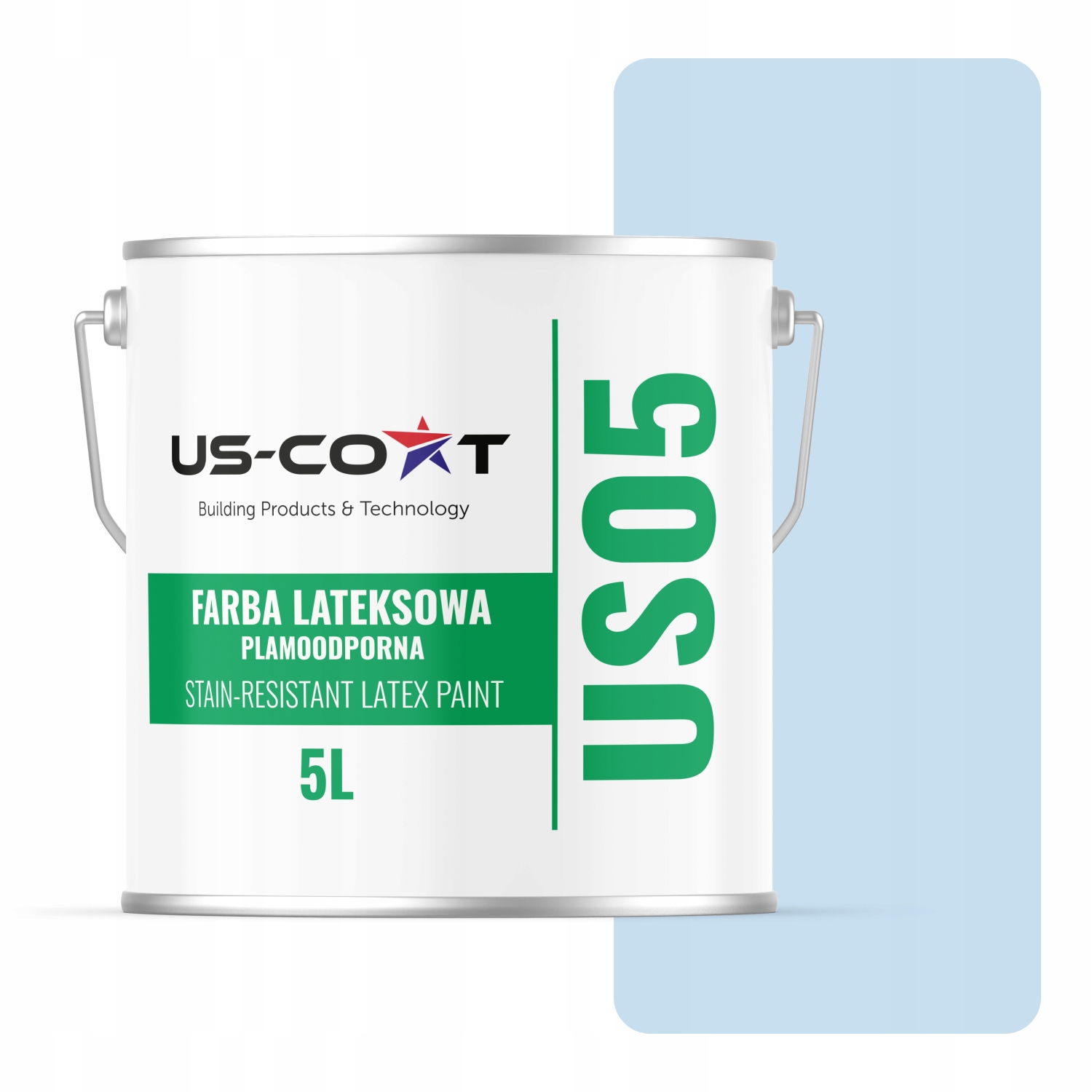 Latexová Farba Odolná Voči Škvrnám Farba Modrá H0169 5L Mat Na Steny Stropov