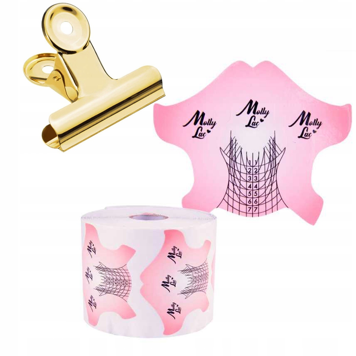 SZABLONY 100 formy MIDGAŁ do żel akryl zaciskarka