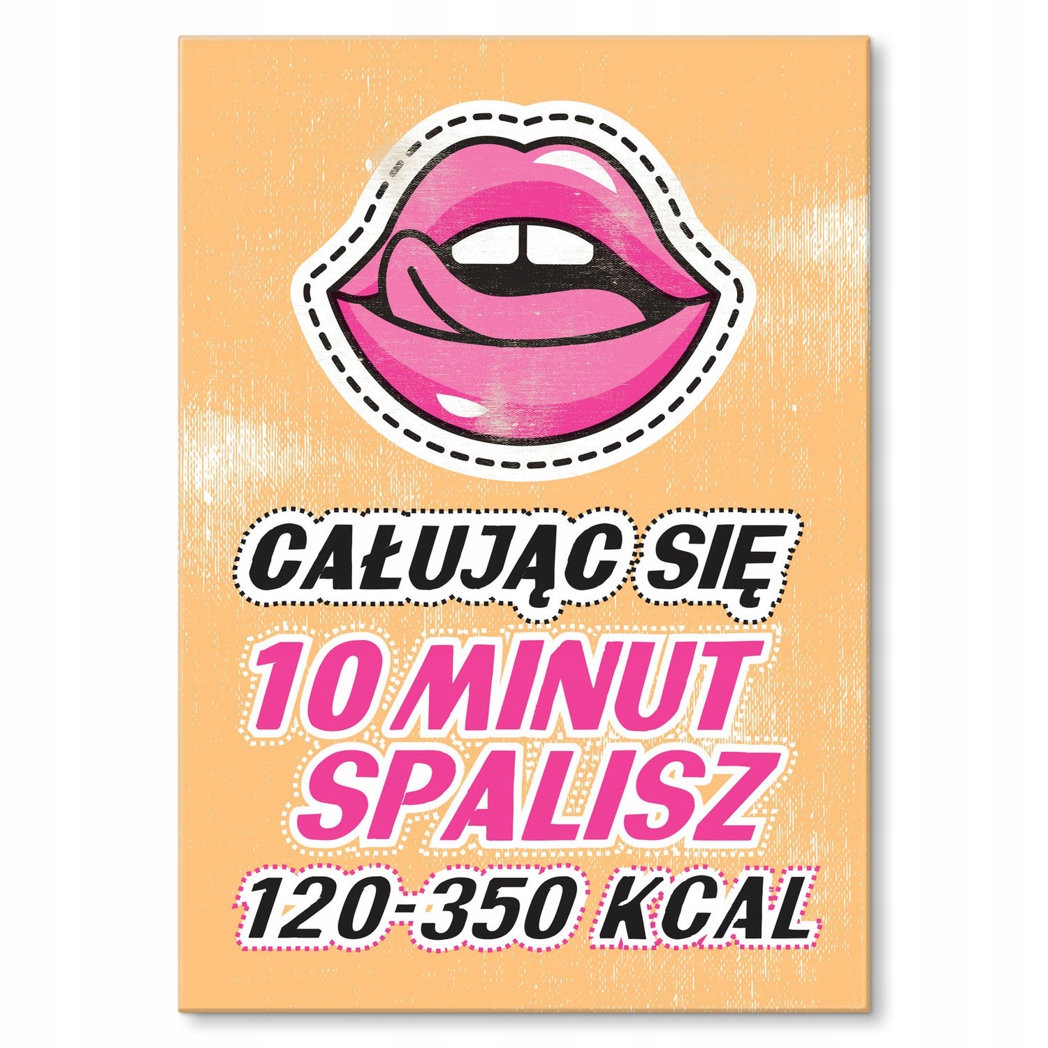 Kovový plakát Líbání a kalorie Dárek 42 x 59 cm