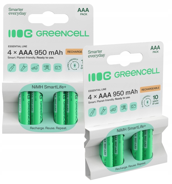 8x Akumulatorki Aaa R3 Green Cell 950mAh Baterie Do Lamp Solarnych Paluszki