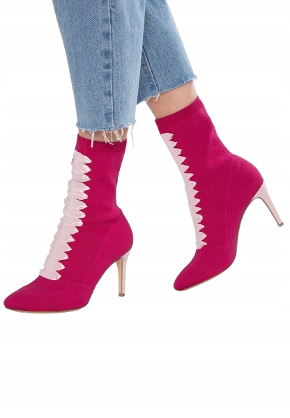 Tamaris Dámské Kotníkové Boty Pletené Růžové 41 3Z9F2*